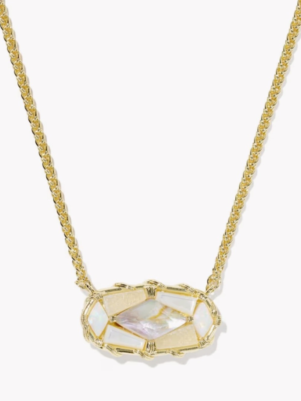 dolly parton x kendra scott patchwork elisa gold short pendant necklace